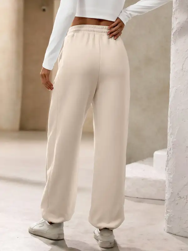 Tailored Drawstring Pocketed Jogger Pants