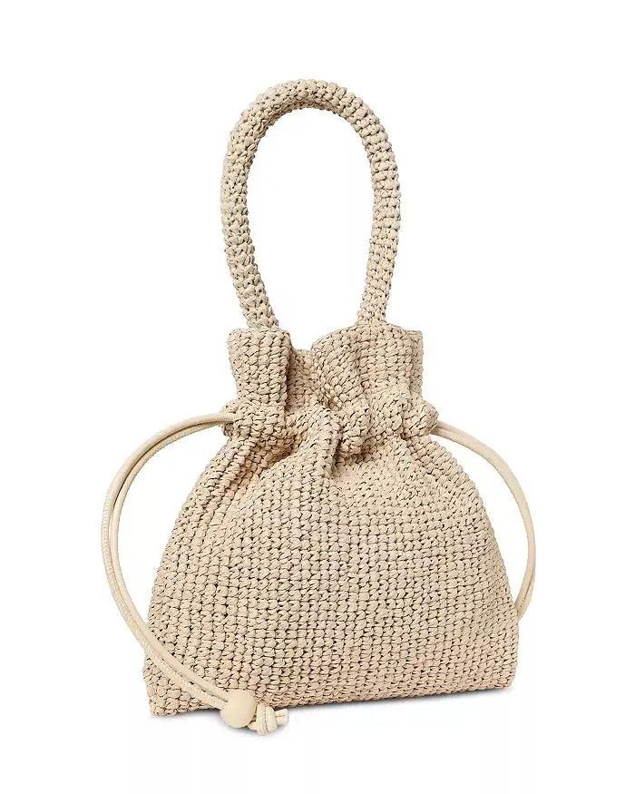Drawstring Textured Carryall Bag