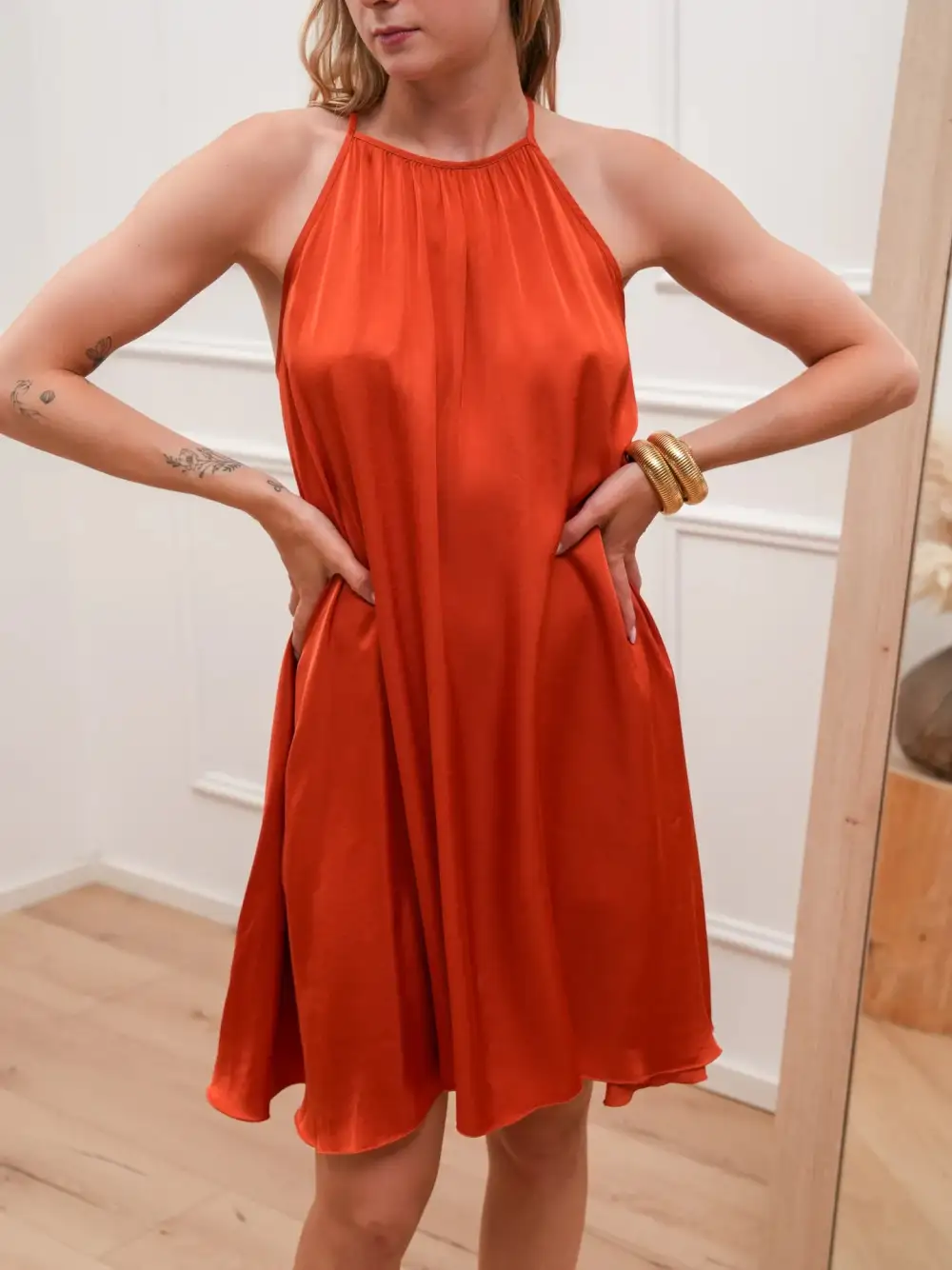 Polished Tulip Mini Dress