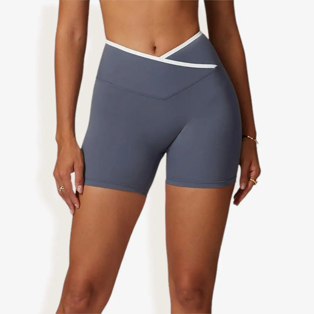 High-Waist Stretch Athletic Shorts