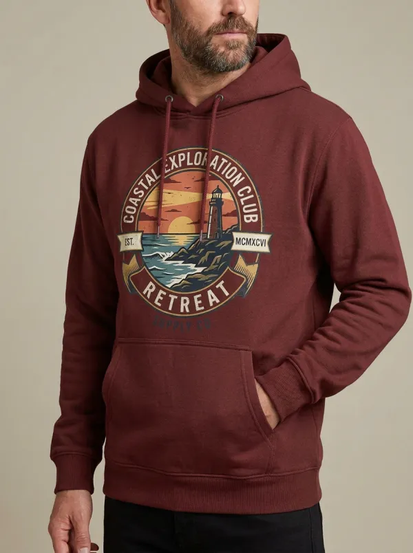 Men's Ridge Coastal Explorer Lighthouse Graphic Hoodie