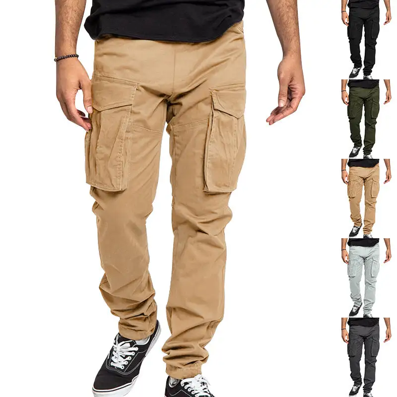 Men's Utilitarian Cargo Pants Pockets Leg