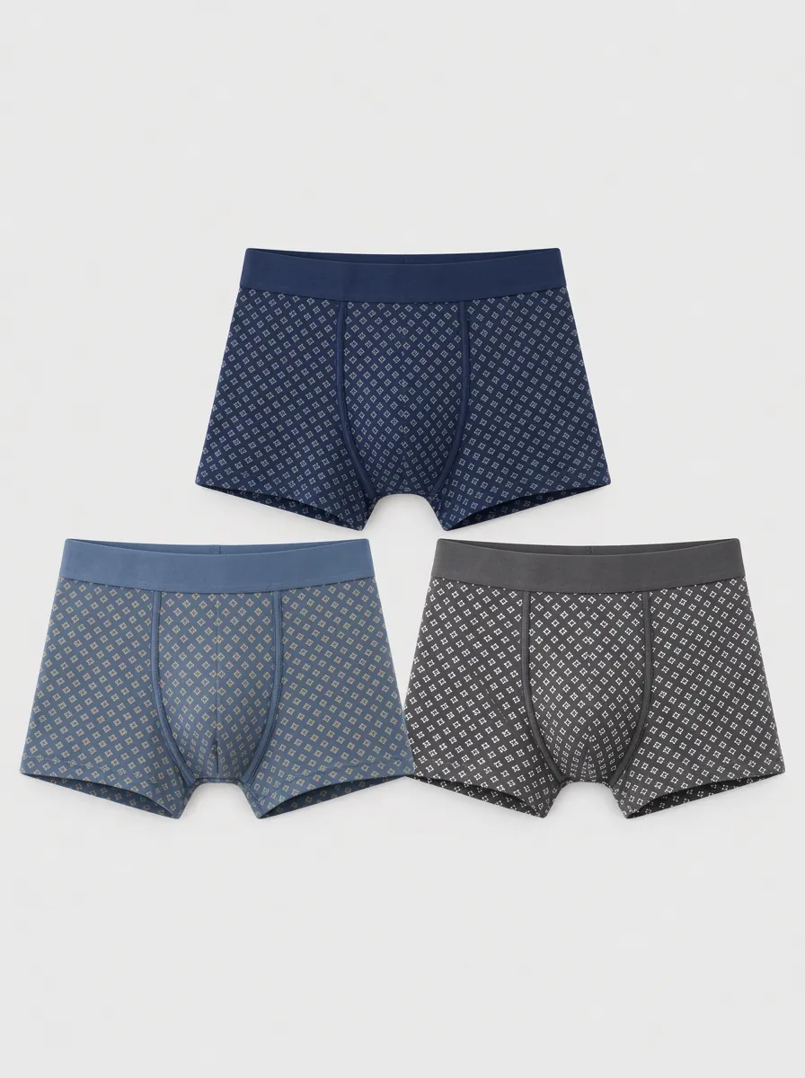 Men's Ridge Geometric Boxer Briefs 3-Pack