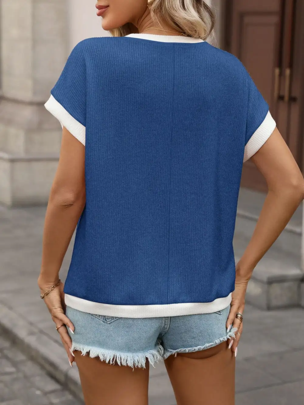 Contrast Trim Short Sleeve T-Shirt