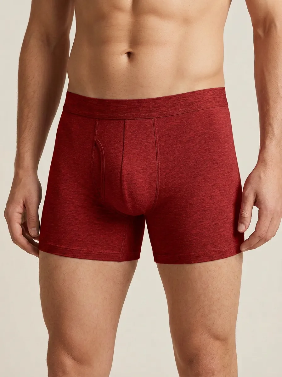 Men's Heather Plain 3-Pack Boxer Briefs