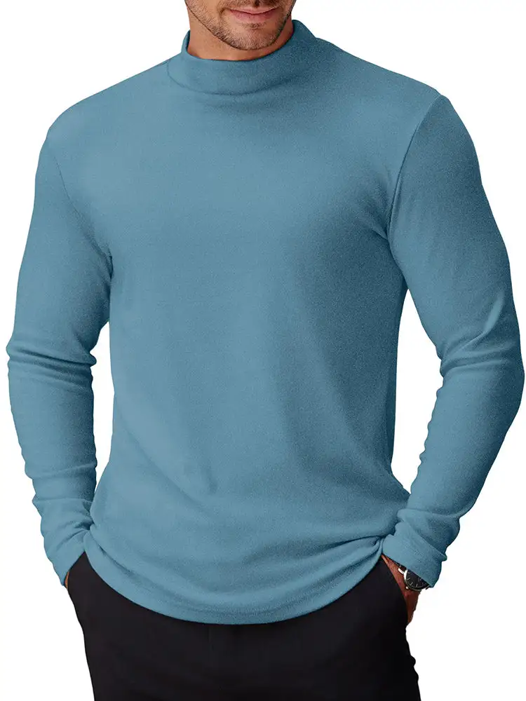 Basic Thermal Turtleneck Pullover Shirt Hoodie