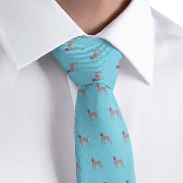 Weimaraner Dog Pattern Necktie