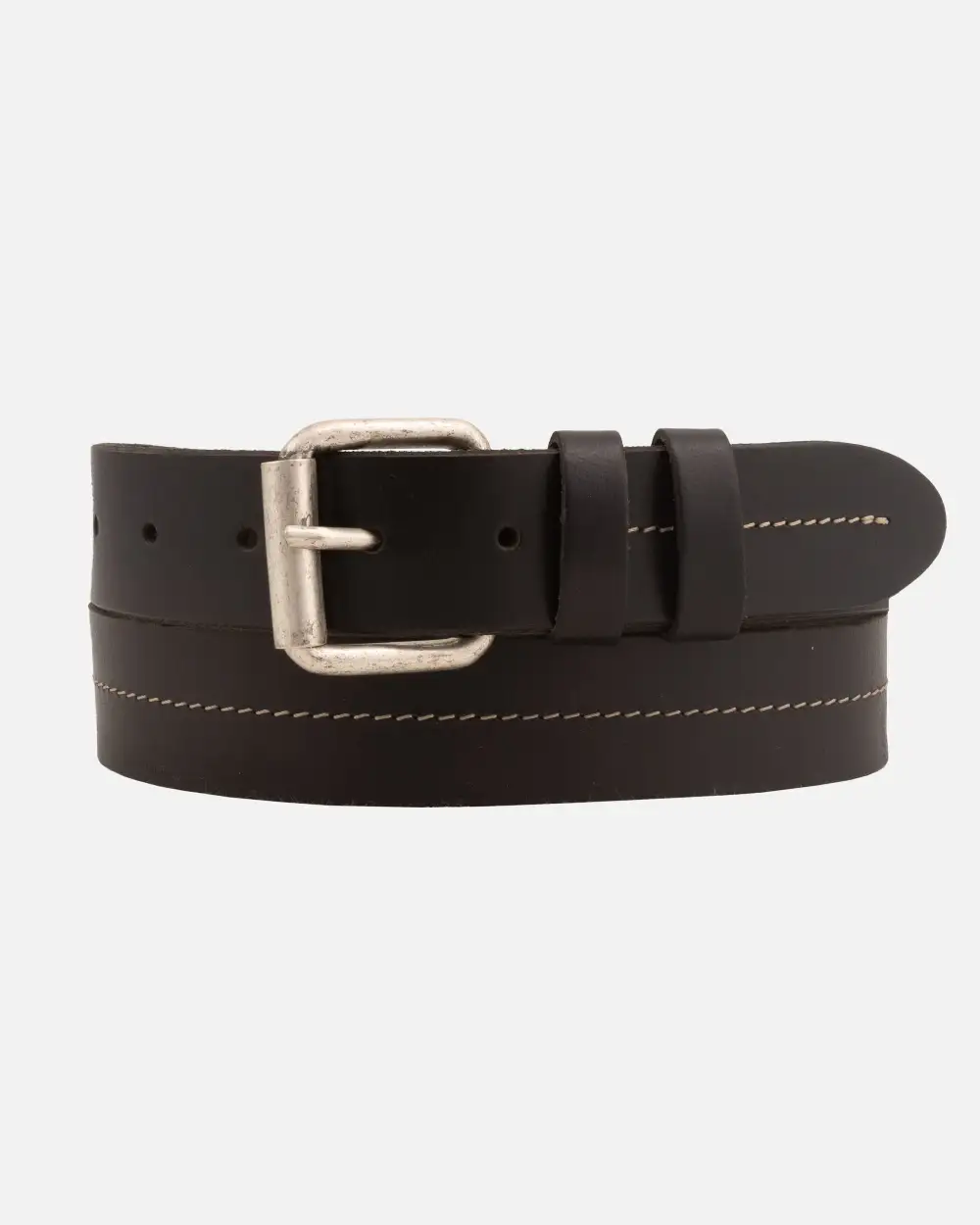 Center Stitch Leather Waist Belt