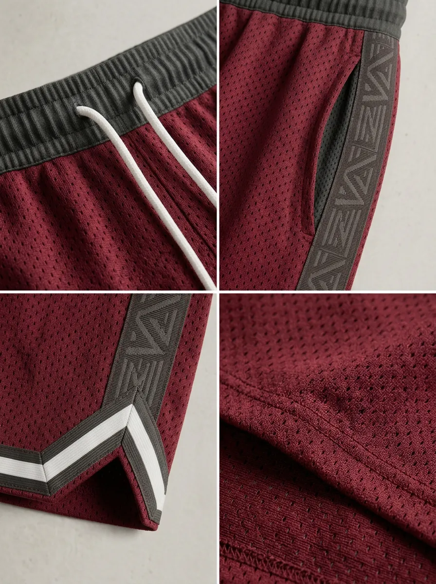 Comfort Geometric Pattern Silhouette Men's Basketball Shorts