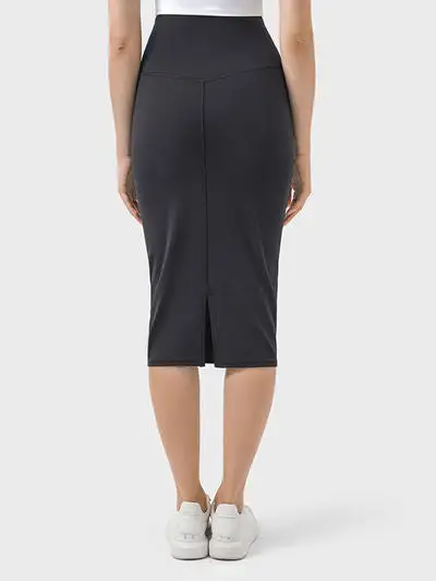 Slit Wrap Active Woven Skirt