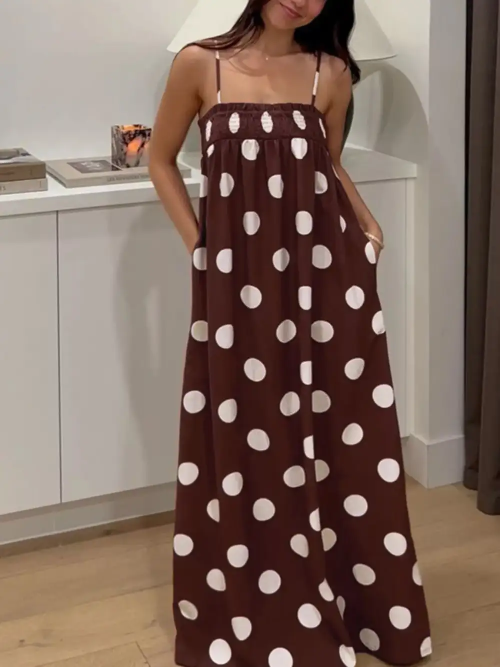 Easy Fit Sleeveless Maxi Tie Detail Dress