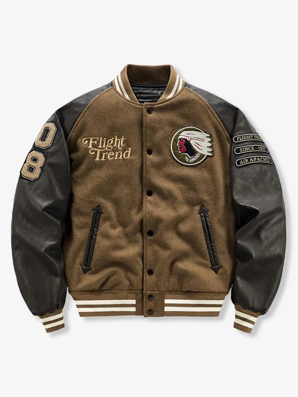 Men's Padded Wool Blend Varsity Jacket
