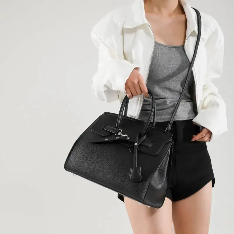 Modern Zip-Top Shoulder Bag
