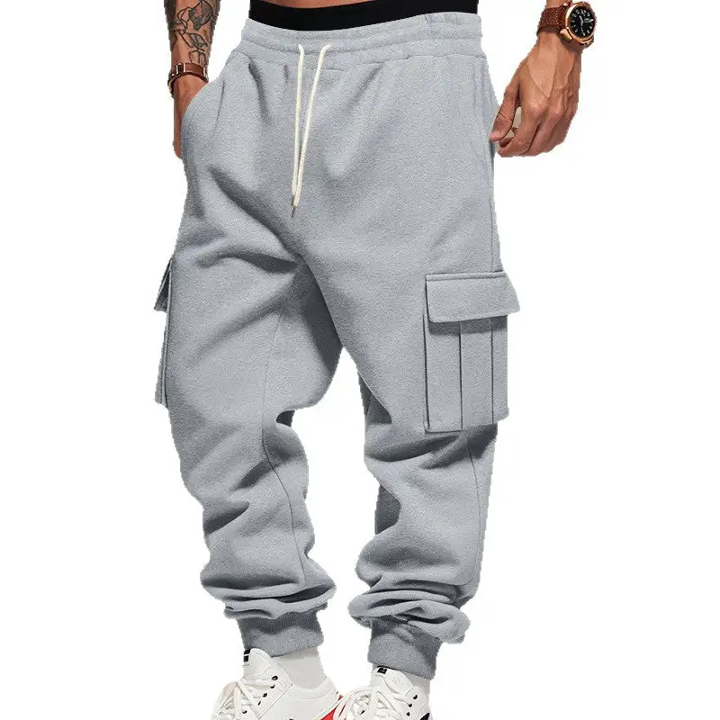 Men's  Thermal Cargo Pants Pockets Leg Cargo Pants