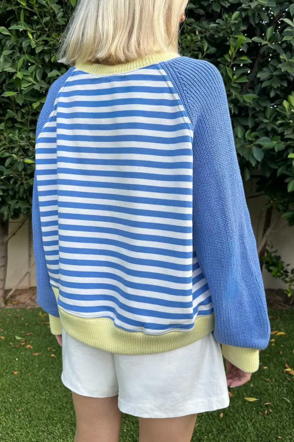 Open Fit Knit Striped Pullover