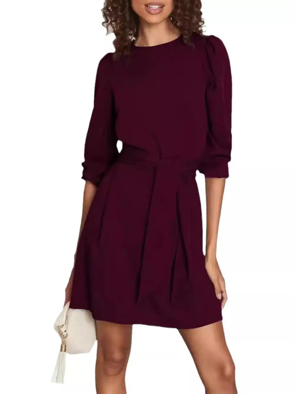 Tie-waist Mini Dress