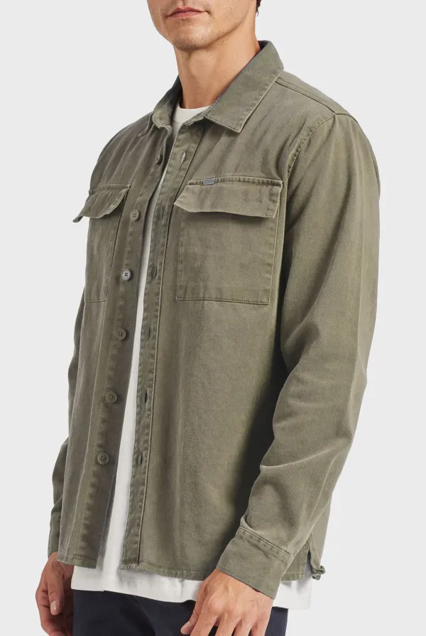 Essential Overshirt-Aloe beige