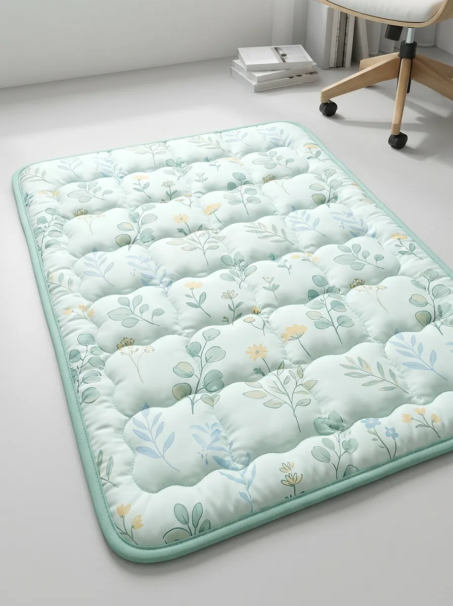 Foldable Botanical Floral Pattern Pattern Cooling Mat