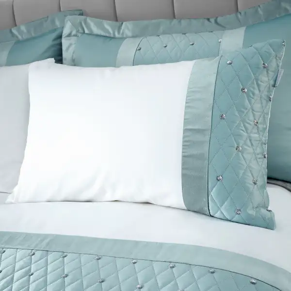 Quilted Printed Satin Duvet Cover Set