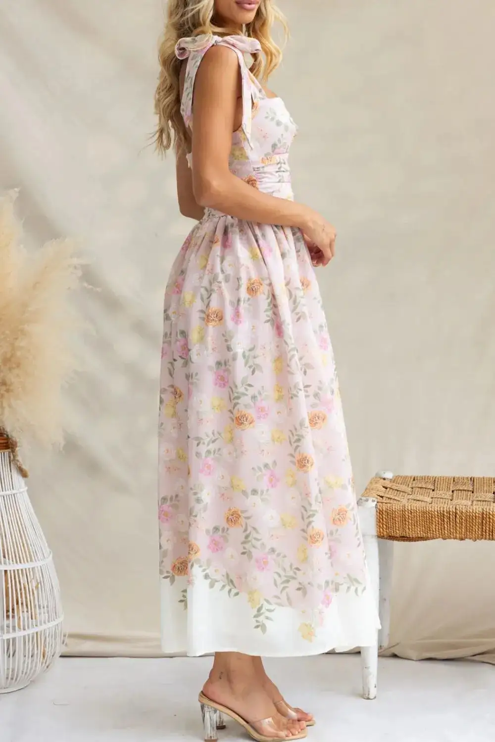 Sleeveless Printed Midi Dress