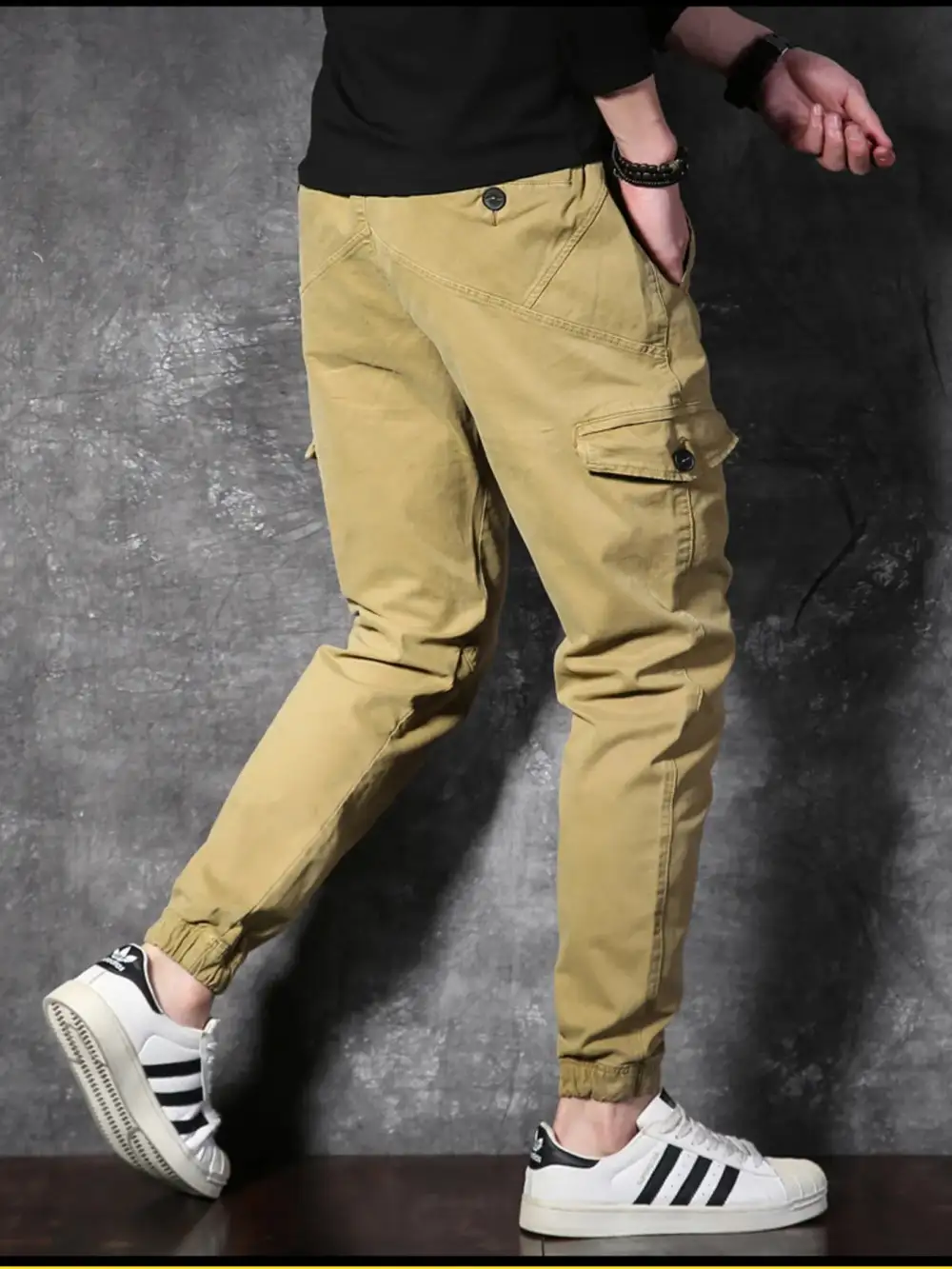 Men's Cargo Pants with Drawstring