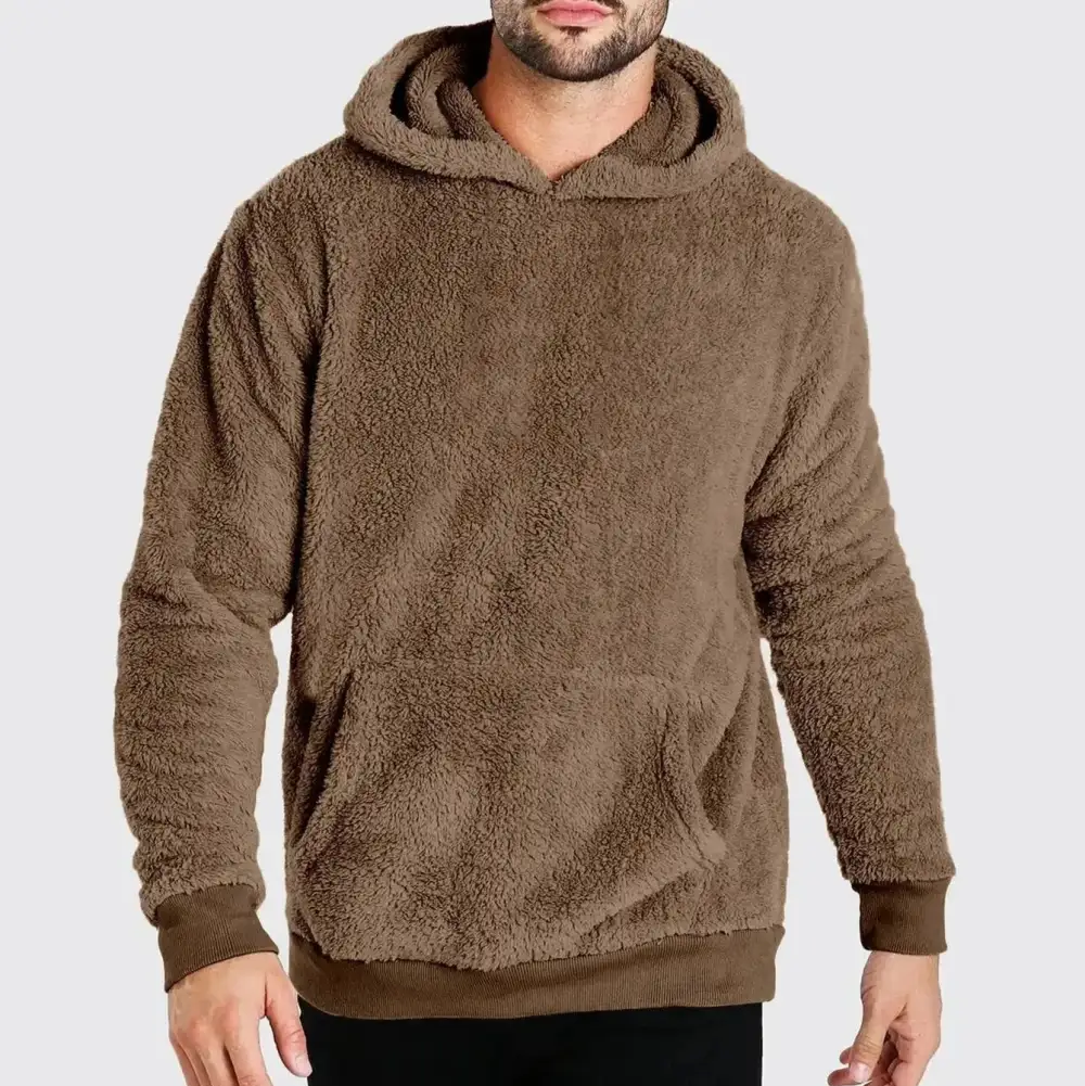 Plush Pullover Hooded Sweatshirt