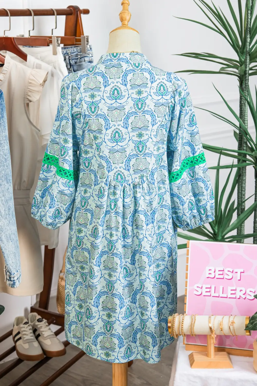 Patchwork Paisley Print Mini Dress