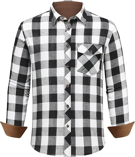 [Plus Size]Men’s Buffalo Plaid Flannel Shirt – Rugged Warmth. Timeless Style. Everyday Comfort.  Classic Design | Soft Cotton Comfort | Built for Any Season
