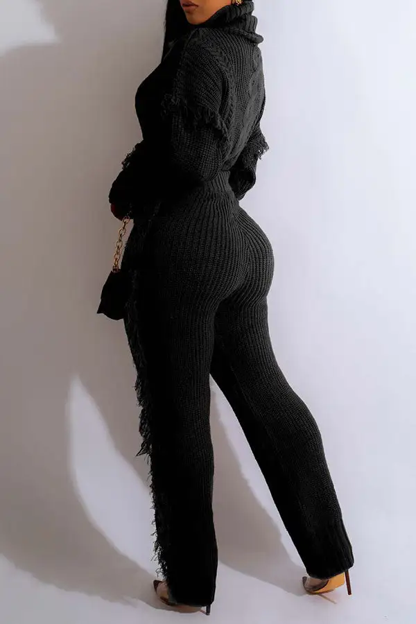 Smart Tassel Pant Suit