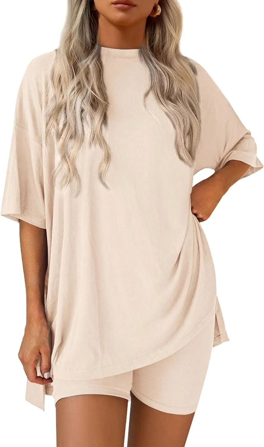 🔥 Women's Oversized Two-Piece Lounge Set | Casual Summer Outfit