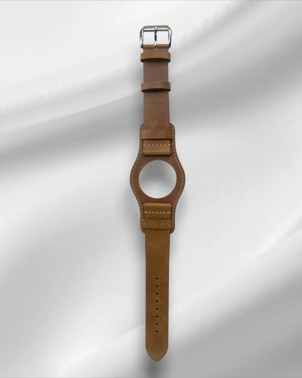 Refined Bund Quick Release Tang Buckle Full Grain Leather Watch Strap