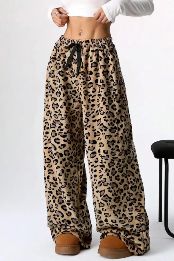 Leopard Wide Leg Pants Edit 1