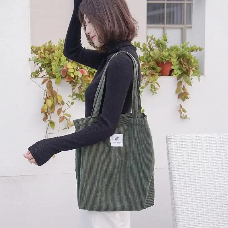 Structured Canvas Shoulder Bag