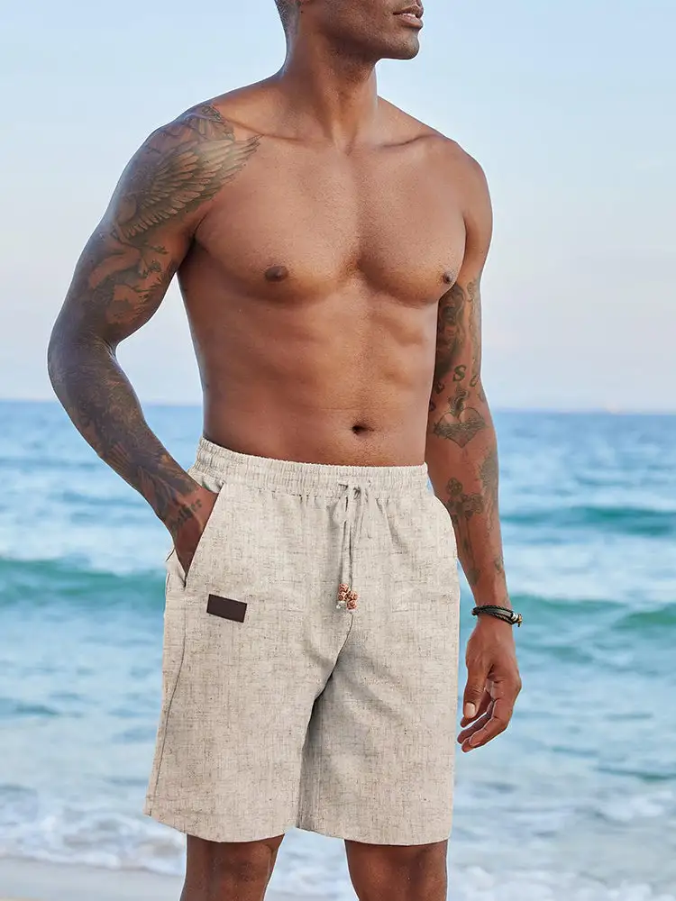 Men's Casual Linen Blend Casual Shorts