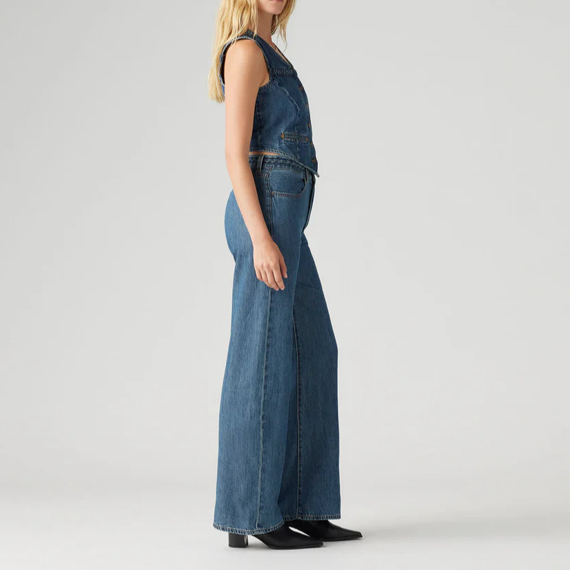 Women's Structured Wide Leg Jeans