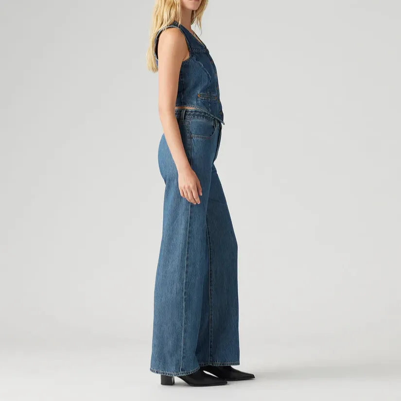 Women's Structured Wide Leg Jeans
