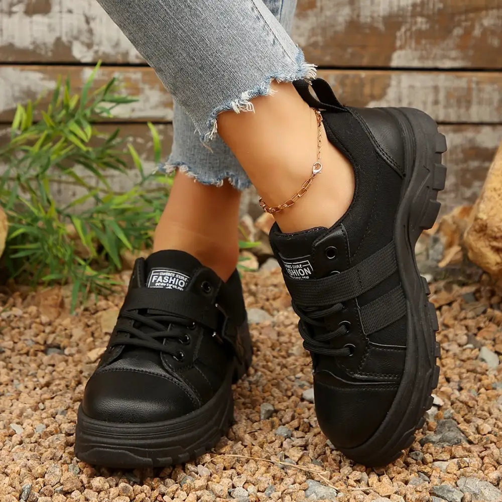 Lace-Up Platform Casual Sneakers