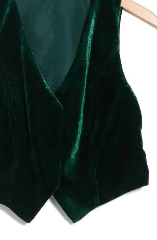 Emerald Velvet Vest