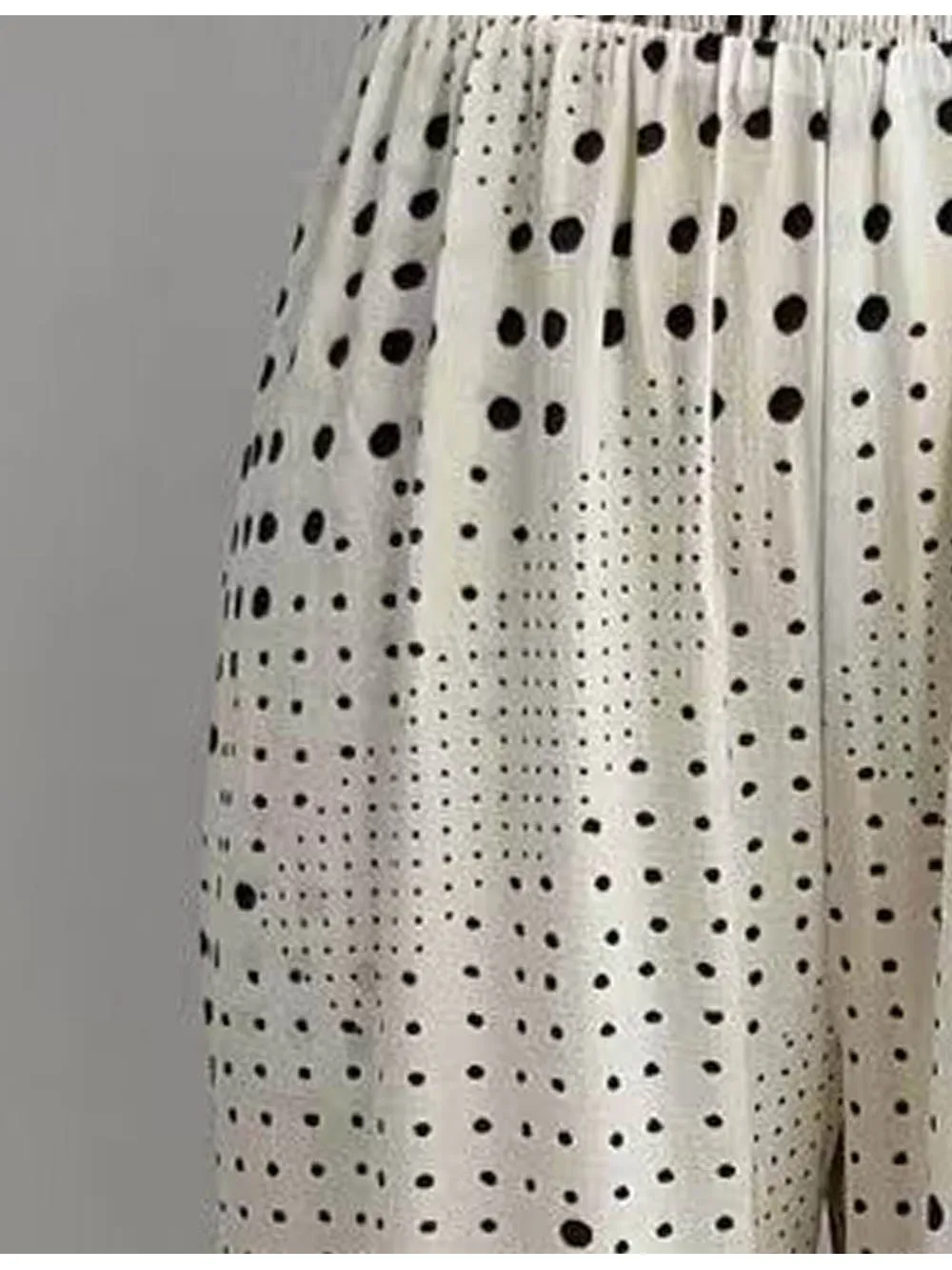 Polka Dot Smocked Bodice Wide Leg Jumpsuit