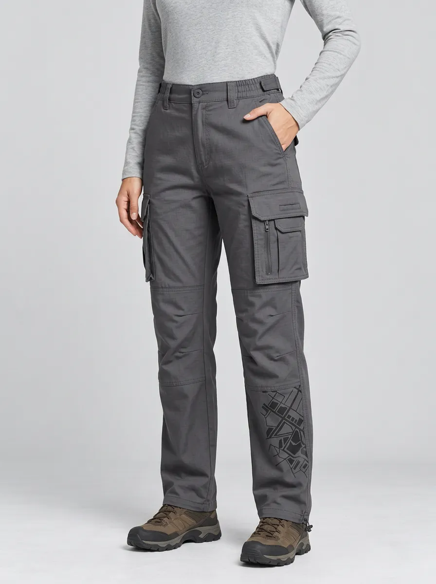 Tactical Outdoor Geometric Pattern Trail Cargo Pants