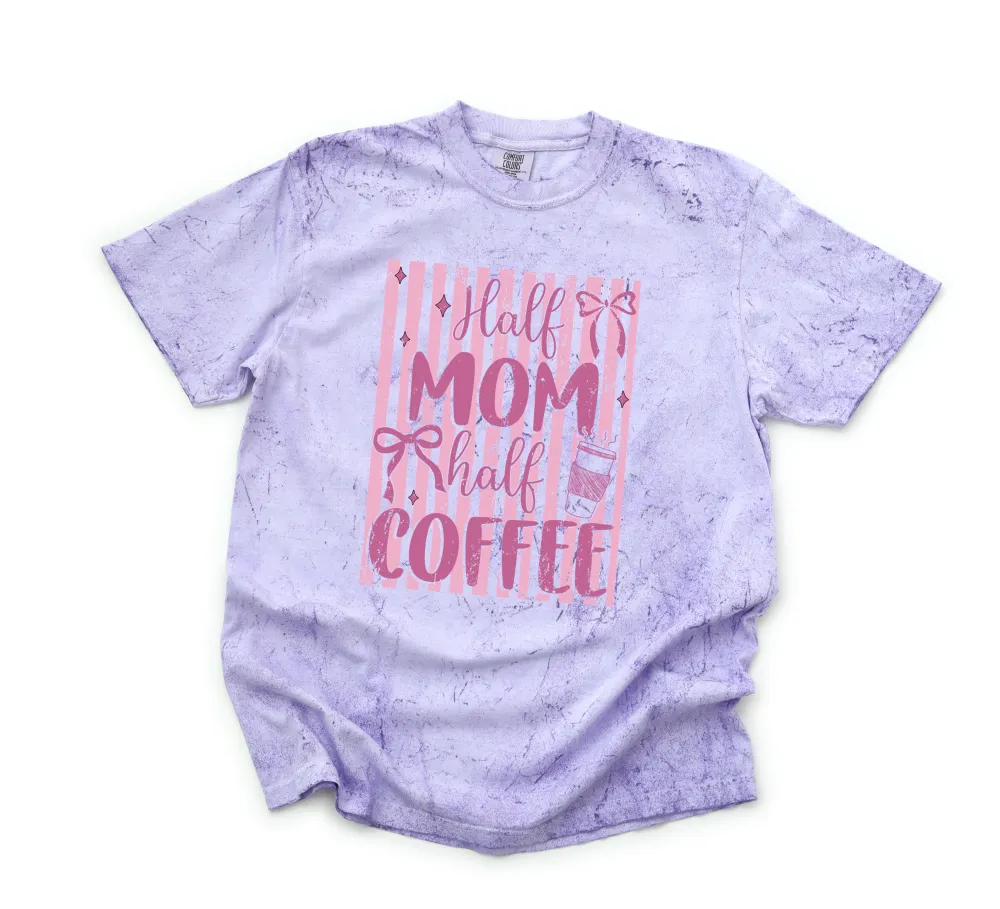 Mom Coffee Graphic Garment Dyed Tee