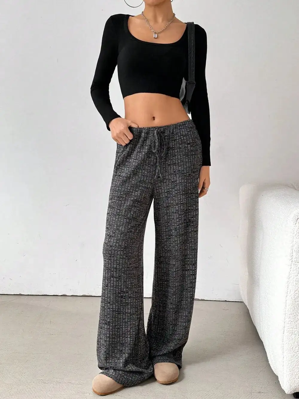 Modern Tie Waist Tie Detail Pants