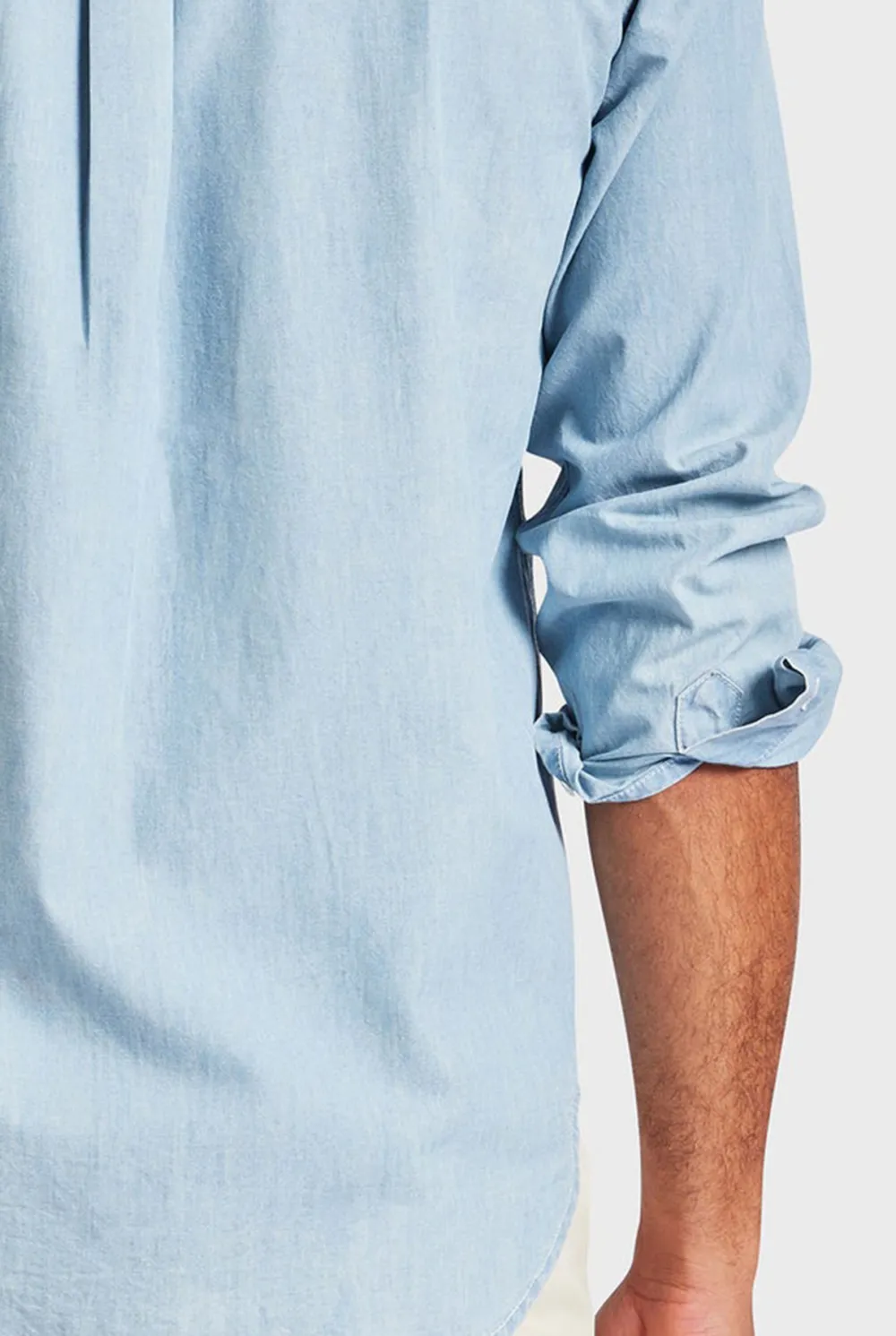 Hoss Chambray Shirt- Light indigo