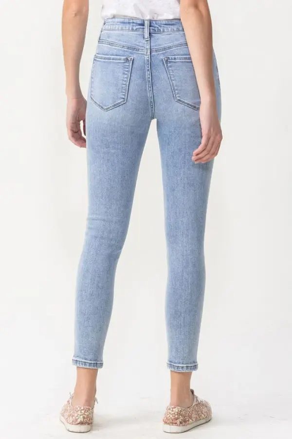Polished High Waist Skinny Denim Jeans