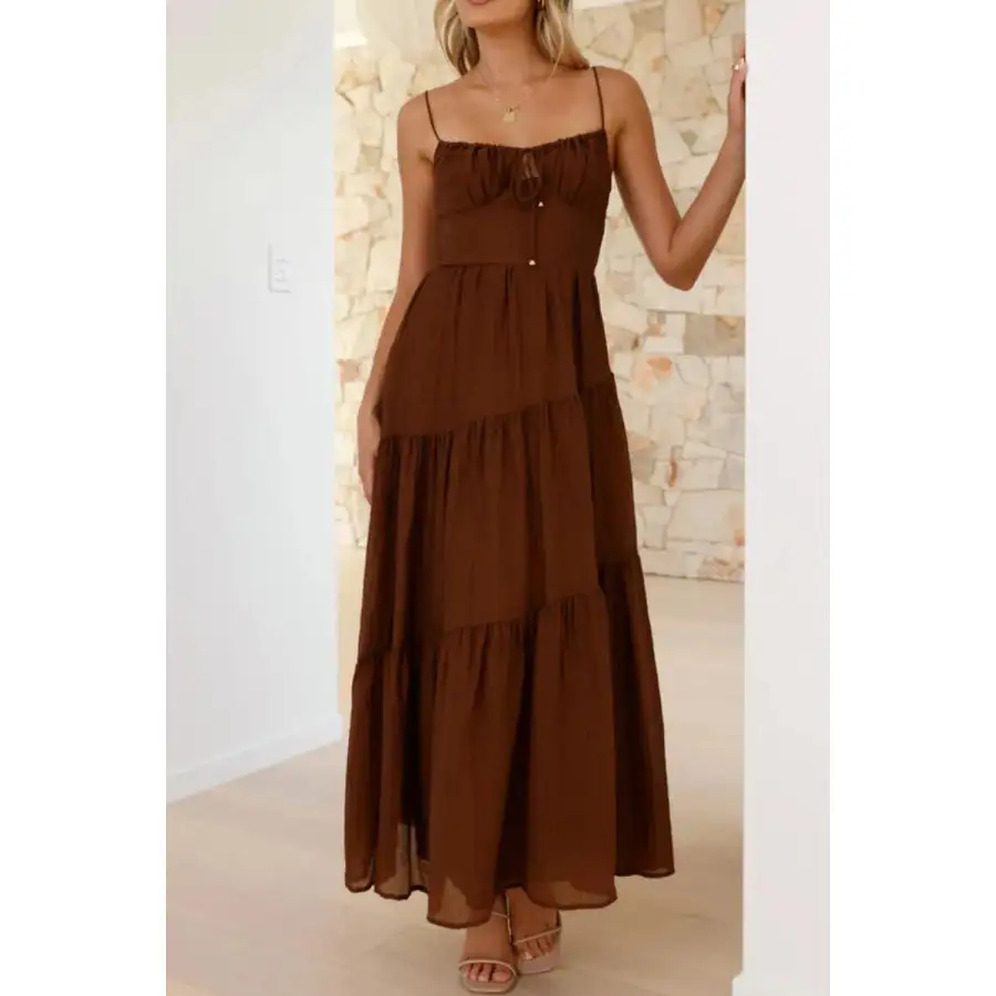 Ruched Smocked Back Cami Dress