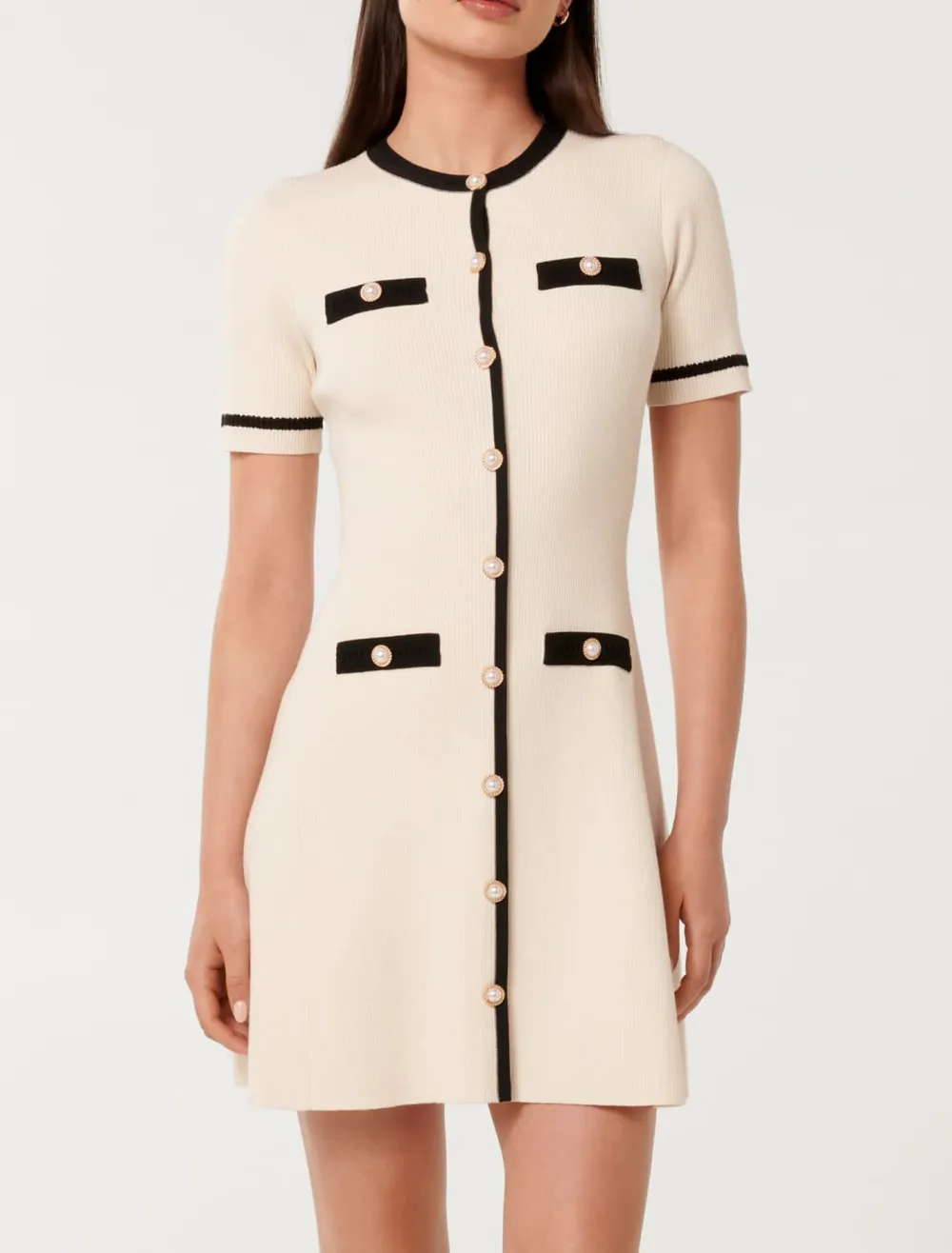 Short Sleeve Knit Mini Dress