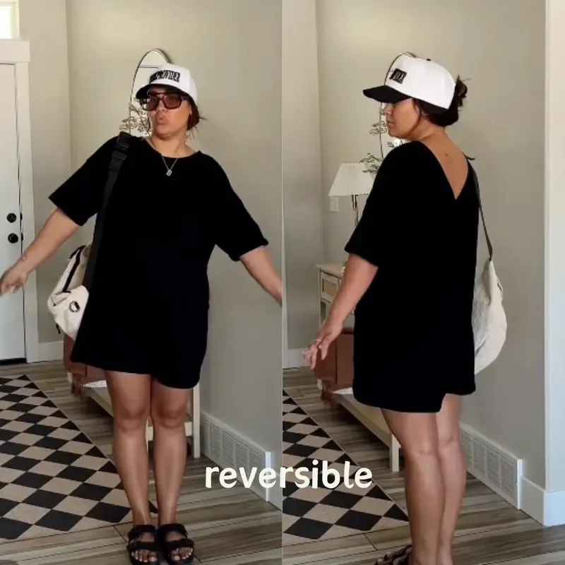 Women’s Oversized Casual Athletic Romper – Summer Short Jumpsuit
