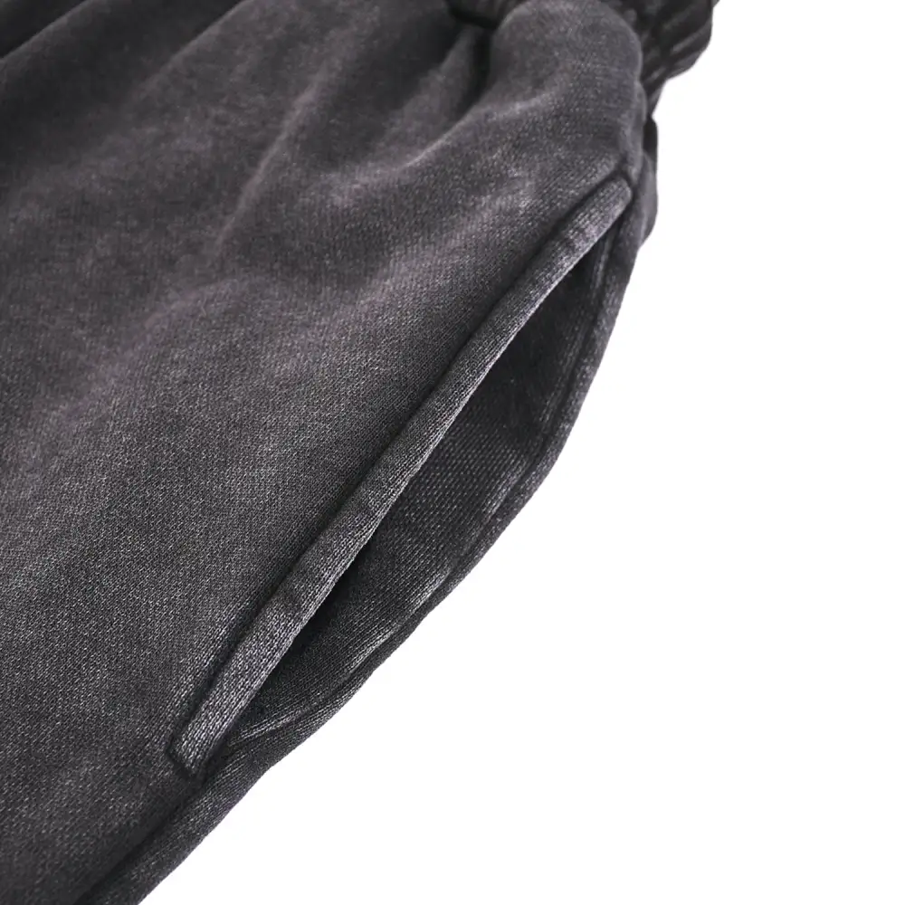 Stone Washed Straight Leg Men's Jogger Pants
