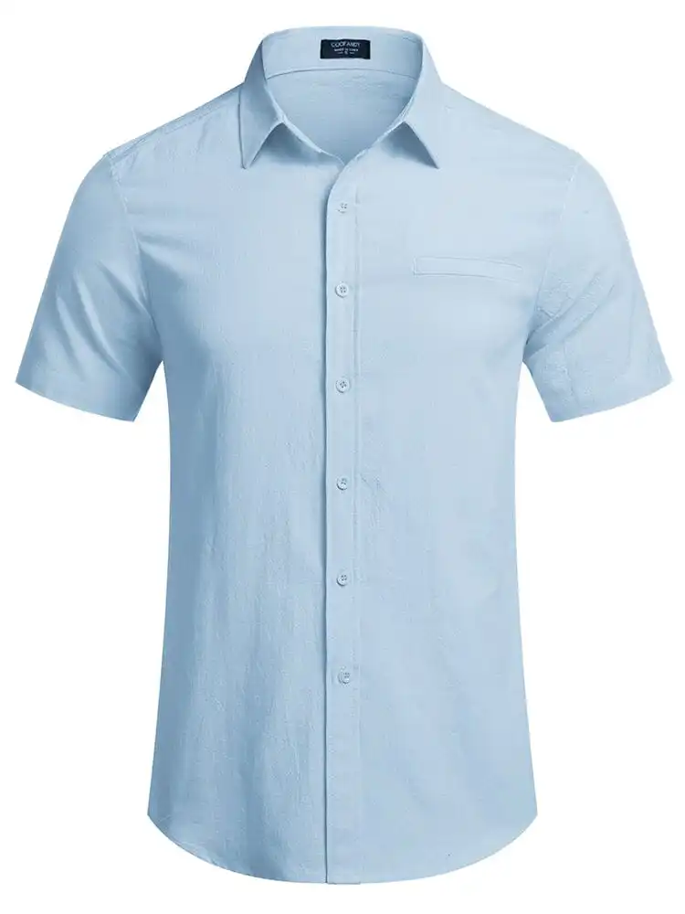 Casual Linen Button Down Shirt