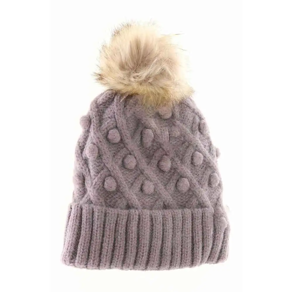 Polished Knit Pom Beanie